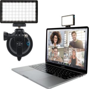 Video Conference Lighting Kit - Live Streaming, Video Conferencing, Remote Working - Lighting Accessory for Laptop - Adjustable Brightness and Color Temperature